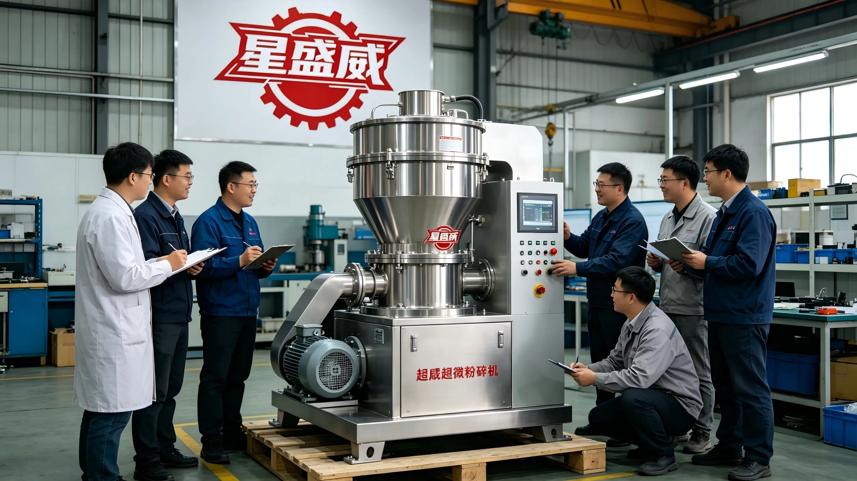 En grupp köpare från flera regioner i Jiangsu, Shandong och Hebei besökte Xingshengwei Machinery Factory för att utföra testning på plats och slutföra upphandlingsplanen för Ultra Pulverizer