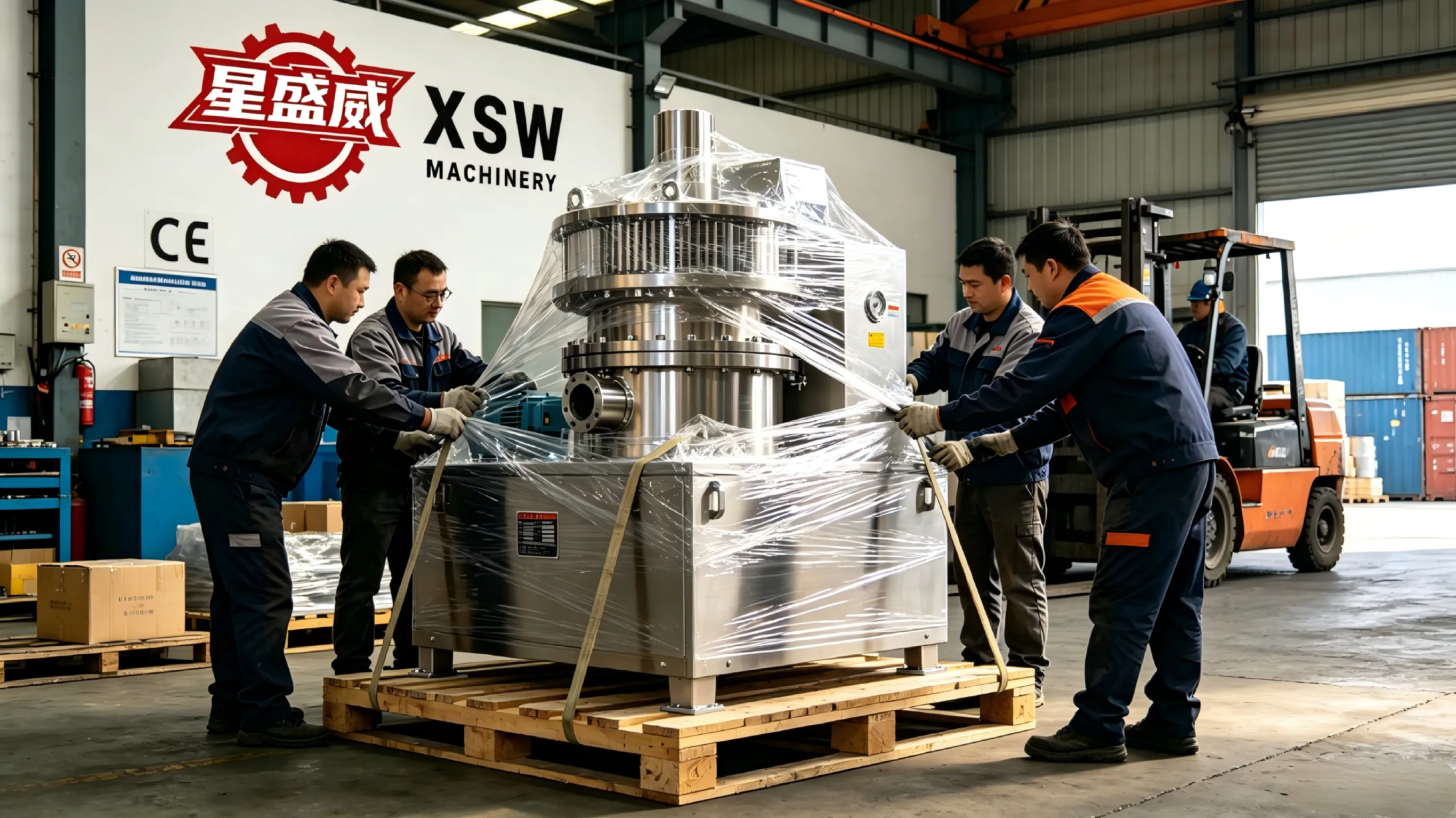 Xingshengwei Machinery avslutar fullständig inspektion och leverans av ultrafin slipmaskin av rostfritt stål för europeisk läkemedelskunde